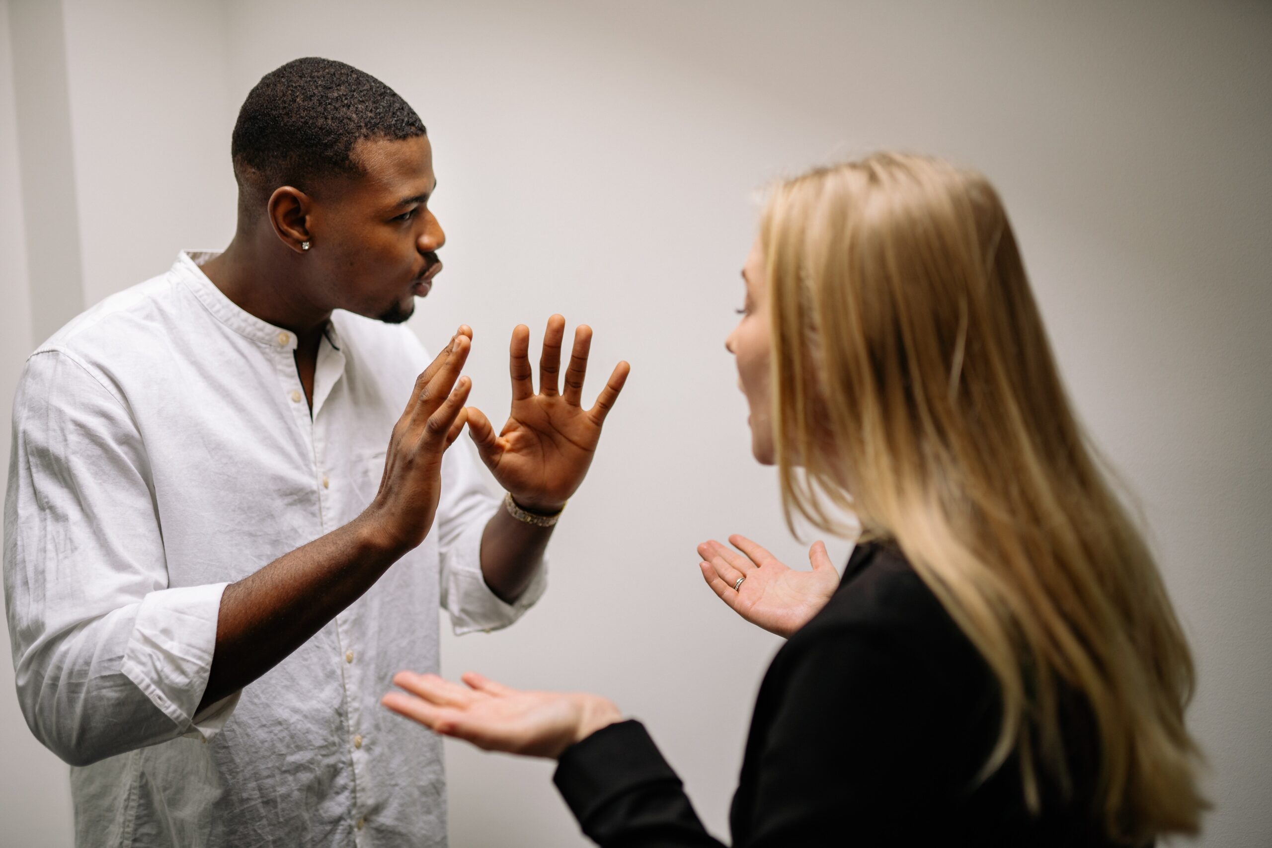 A disagreement between a male and female employee